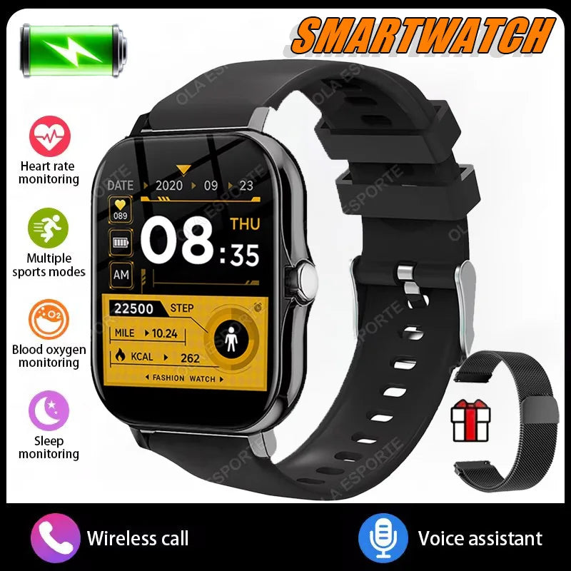 2026 New Smart Watch BT Call Message Notification Heart Rate Sleep Health Monitoring Outdoor Sports Fitness Tracking Smartwatch Peaceful Pleasures Health and Wellness Bk20Milan