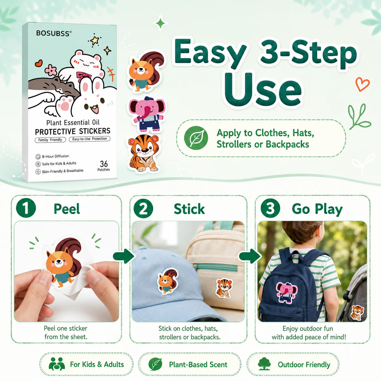 Mosquito Repellent Patches for Kids & Adults | Bug Stickers