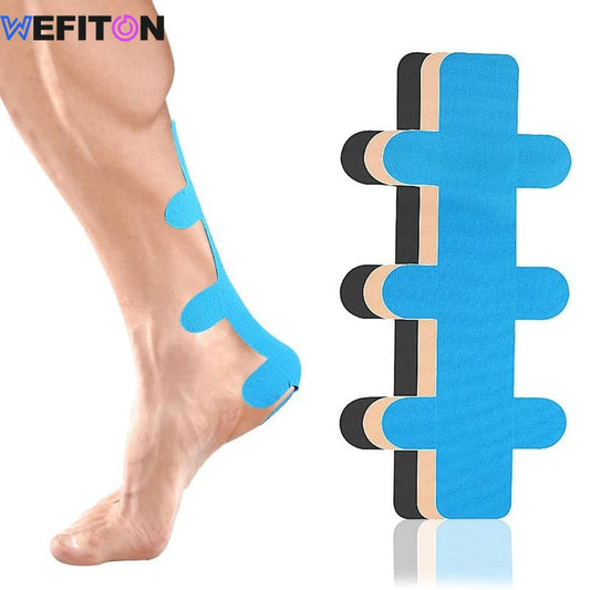 10-Pack Pre-Cut Kinesiology Tape – Achilles & Ankle Support Kinesiology Tape Peaceful Pleasures Health and Wellness