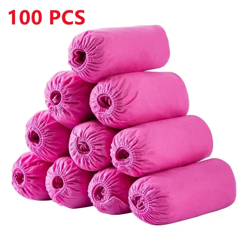 Disposable Shoe & Boot Covers 100-Pack | Non-Slip Foot Booties