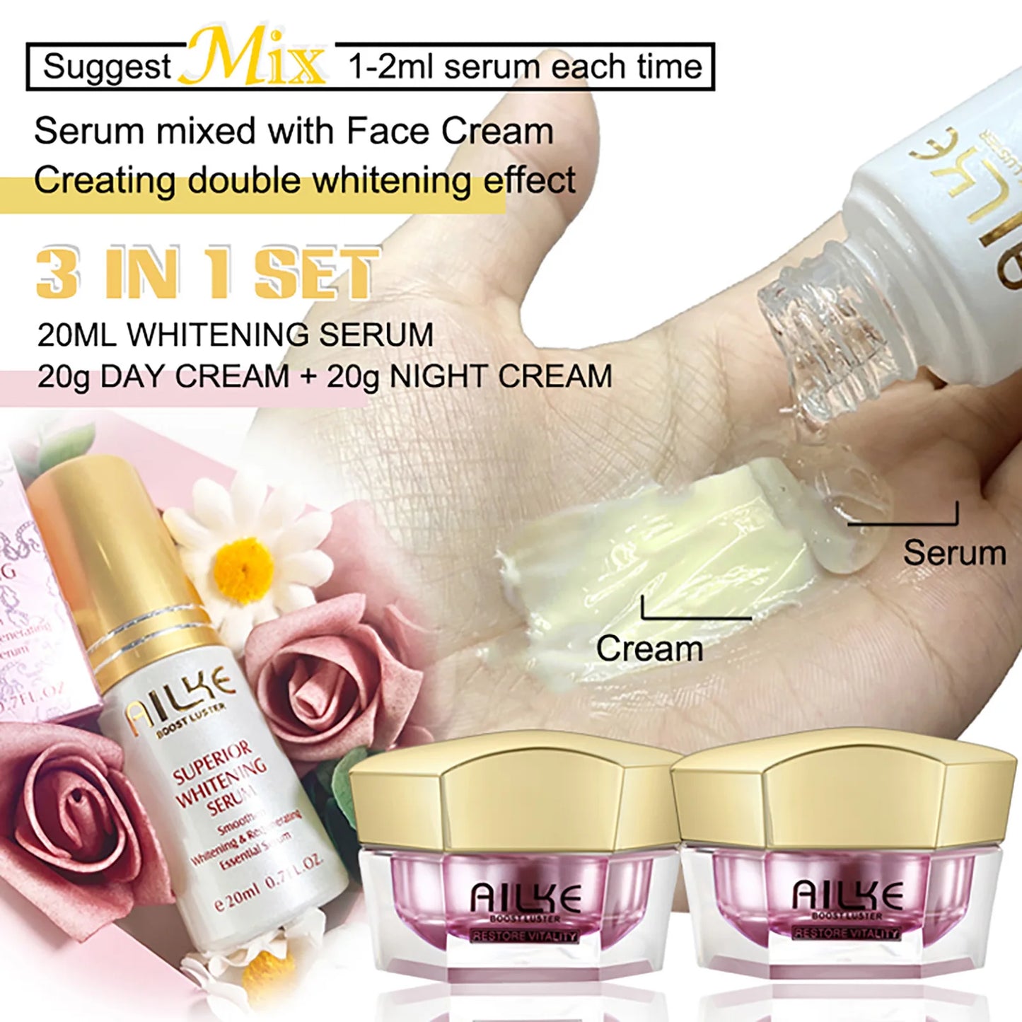 AILKE Brightening Anti-Wrinkle Face Cream | Collagen & Hyaluronic