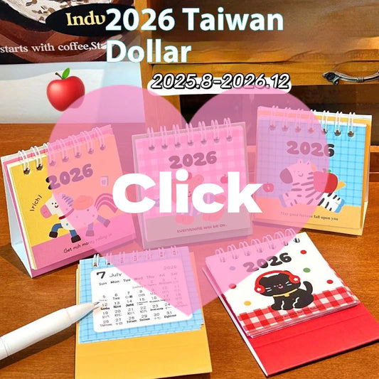 2026 Horse Year Mini Desk Calendar – Cartoon Coil Planner Mini Desk Calendar Oasis Select