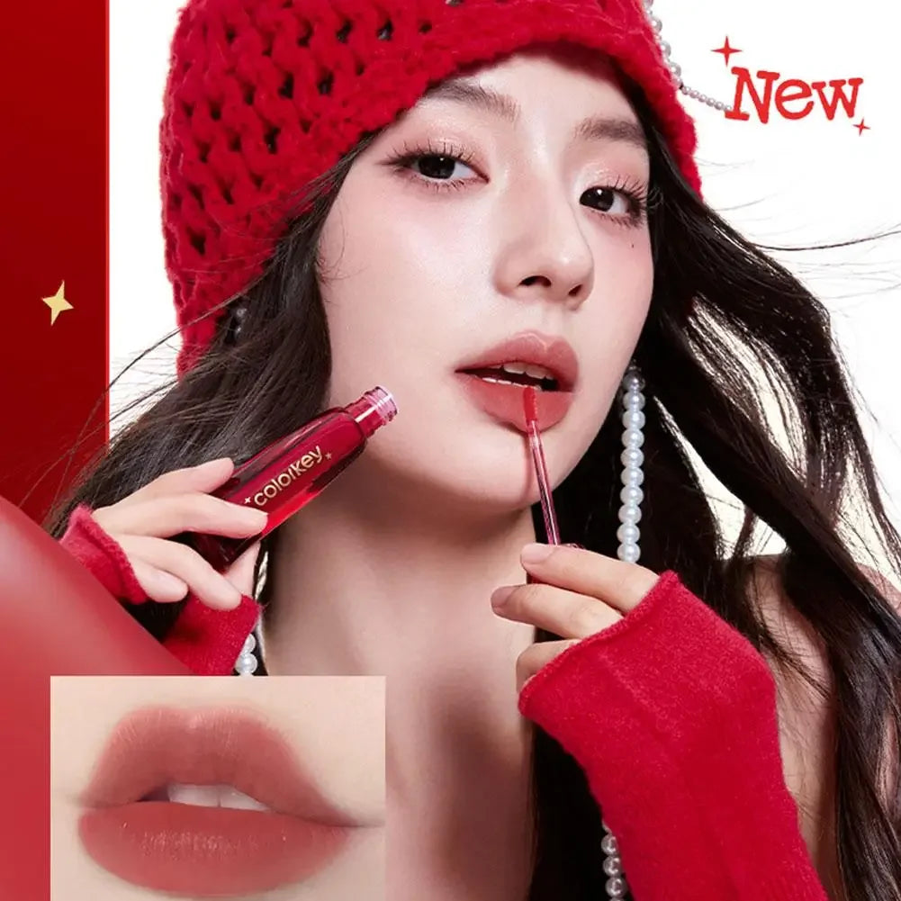 COLORKEY [Year of the Horse Limited Edition] Water Mist Lip Glaze Set Unique Gift Box Matte Velvet Lipstick Eyeshadow Makeup Peaceful Pleasures Health and Wellness