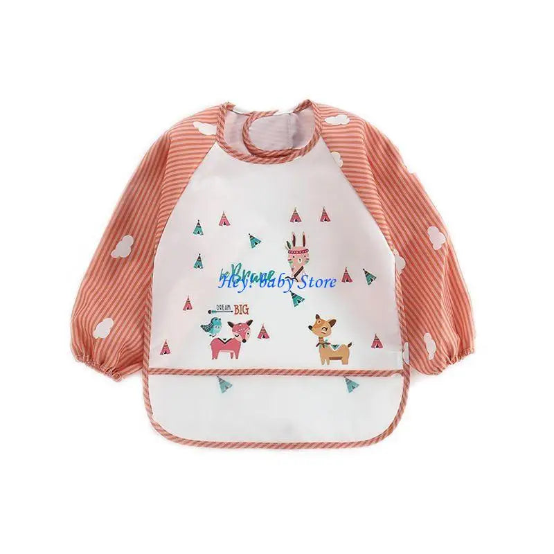 Reversible Waterproof Baby Bib | Cartoon Polyester Feeding Apron