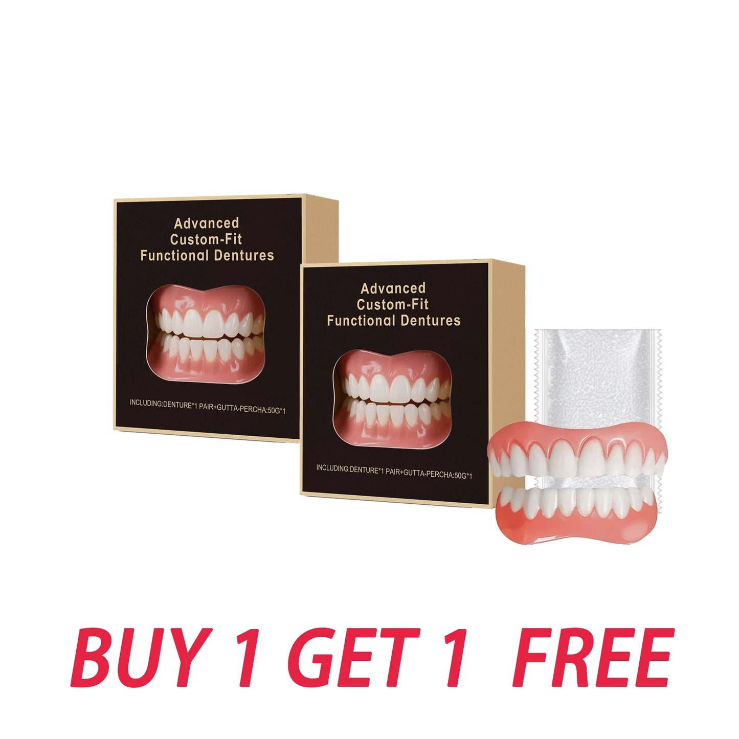 Denture Modification Kit | Fill Tooth Gaps & Fake Teeth Set Denture Modification Kit Peaceful Pleasures Health and Wellness BUY 1 GET 1 FREE