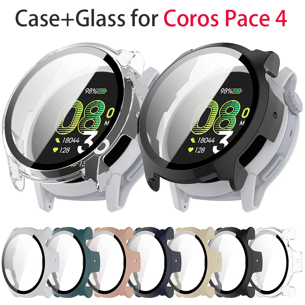 Coros Pace 4 Case + 9H Tempered Glass Screen Protector 2-in-1 Peaceful Pleasures Health and Wellness