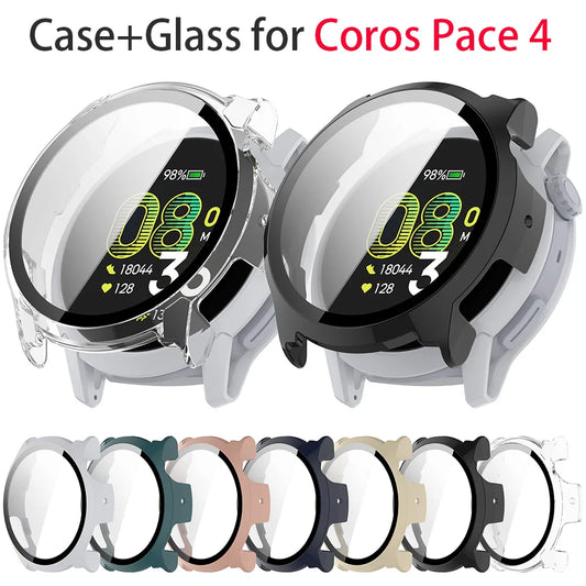 Coros Pace 4 Case + 9H Tempered Glass Screen Protector 2-in-1 Peaceful Pleasures Health and Wellness