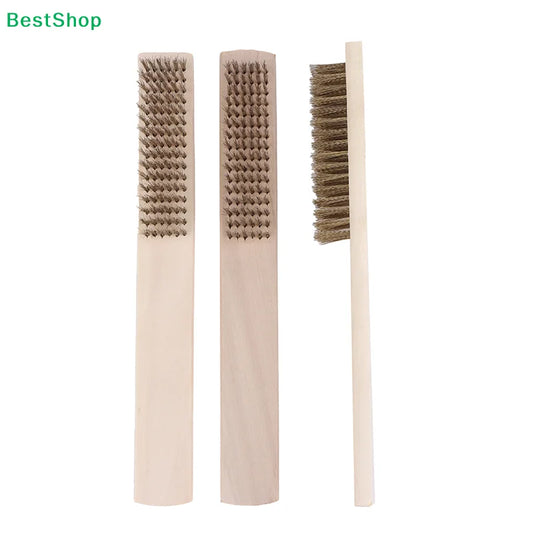 Wood Handle Brass Wire Brush – Polishing, Cleaning & Rust Removal Wire Cleaning Brush Oasis Select