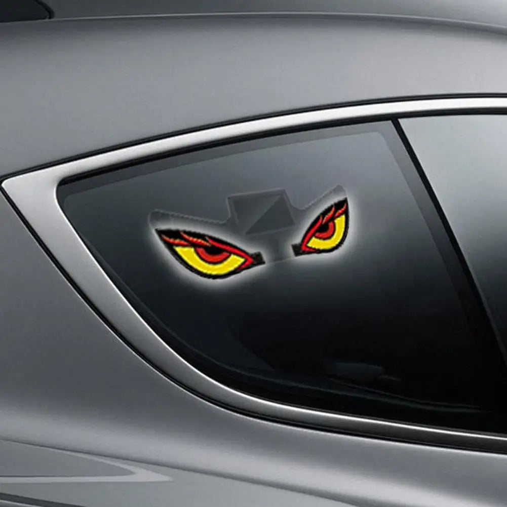 Solar Luminous Car LED Warning Light Dynamic Devil Eye Design Truck Decoration Light Car Triangular Window Solar Warning Light Peaceful Pleasures Health and Wellness