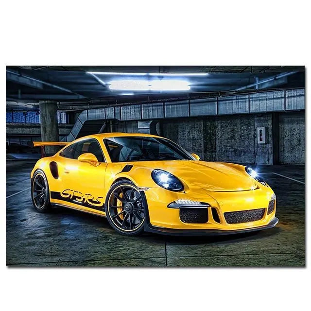 Supercar Canvas Wall Art | Sport Car Poster for Living Room Canvas Wall Art Peaceful Pleasures Health and Wellness 9 30x40cm Unframed