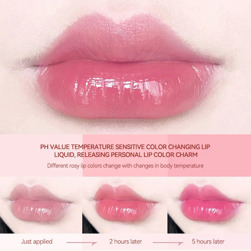 GECOMO Color-Changing Lip Balm | Peach Moisturizing Jelly Lipstick