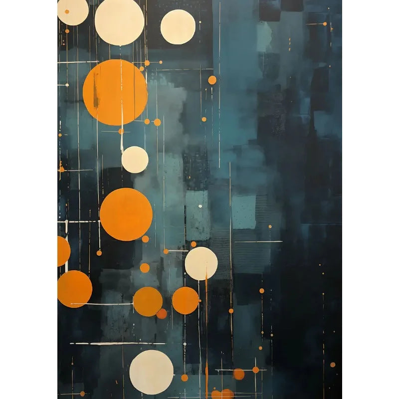 Abstract Bohemian Geometric Shapes Abstract Landscape Line Poster Printed Canvas Painting Wall Art Pictures Home Decor Gift Peaceful Pleasures Health and Wellness 11 40x50cm