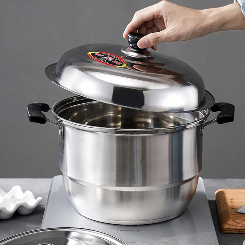 30-42cm Wok Pot Lid Universal Stainless Steel Kitchen Food Lid Thickened Reusable Frying Pan Cover Restaurant Kitchenware Peaceful Pleasures Health and Wellness