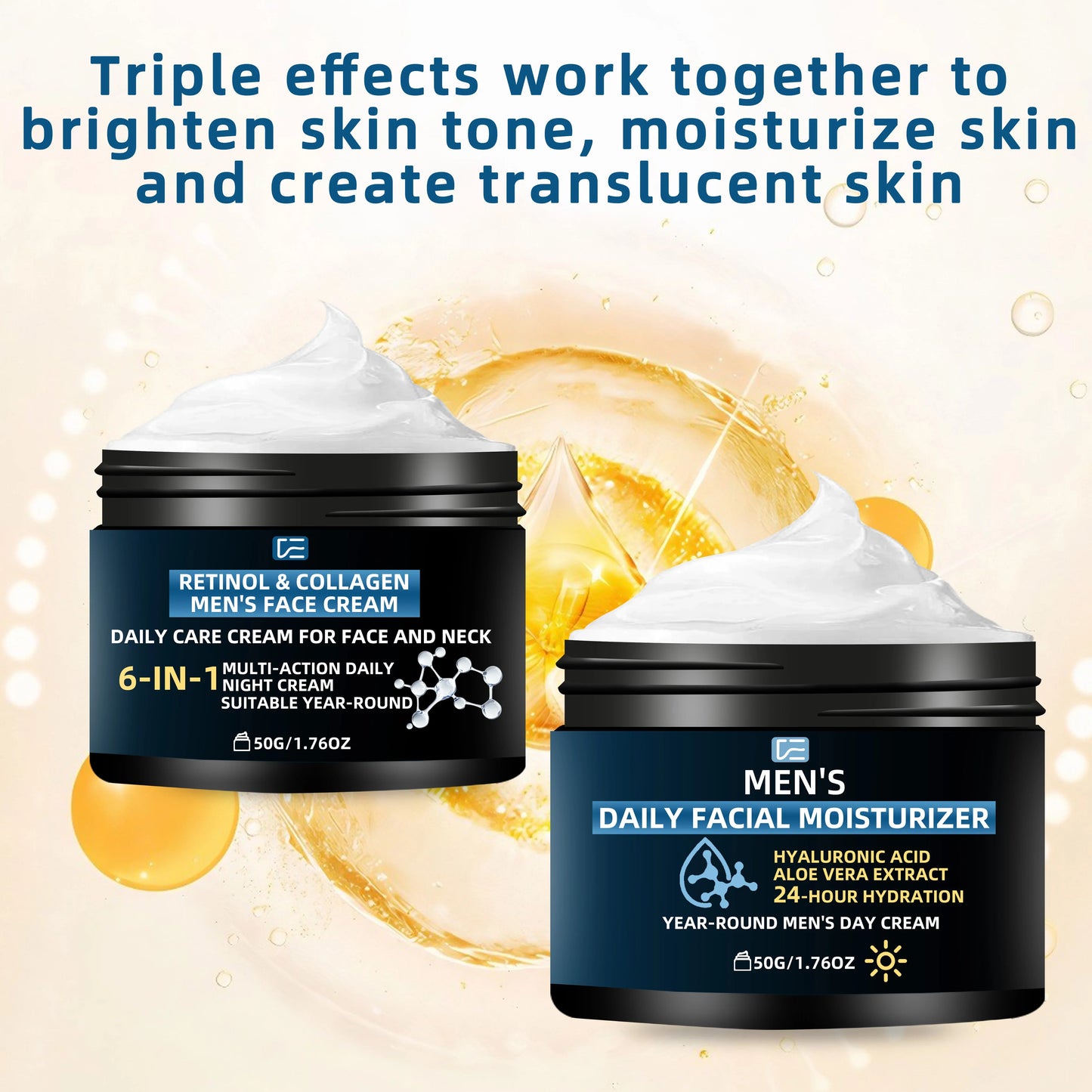 veérenae Men's Day & Night Moisturizing Cream Set | 2pcs
