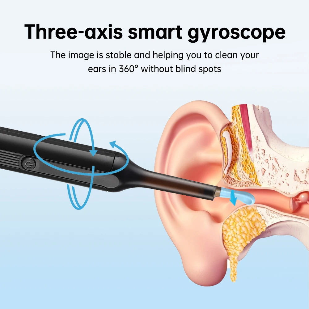 Visual Ear Pick Kit Wireless HD Earwax Cleaner with Camera USB Rechargeable Endoscope Earpick Support for IOS & Android Peaceful Pleasures Health and Wellness