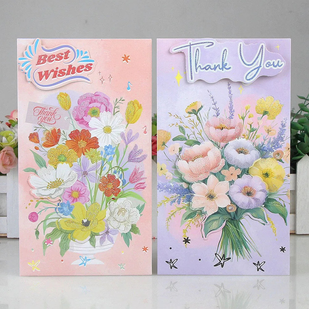 Flower 3D Greeting Card Universal Mother's Day Teacher's Qixi