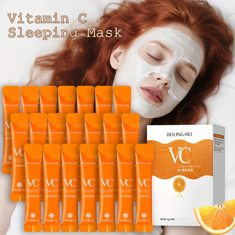 20pc Vitamin C Sleeping Face Masks – Anti-Aging & Brightening