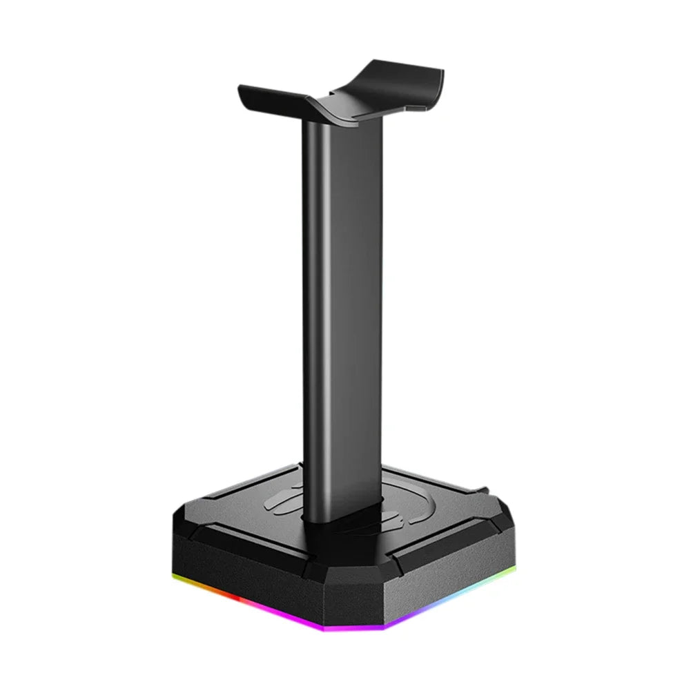 Aluminuim Alloy Universal Gamer Headset Hanger Detachable Design RGB Earphone Holder Desk Display Rack For PUBG Computer Gamer Peaceful Pleasures Health and Wellness Black RGB