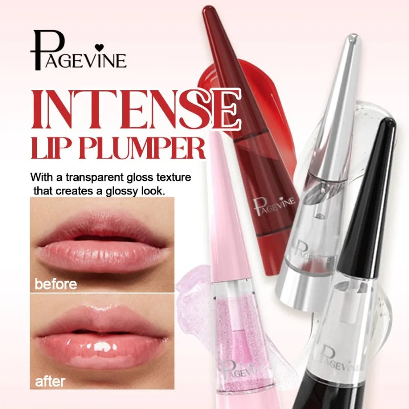 Exfoliating Plumping Lip Oil | Glass Shine Hydrating Lip Gloss