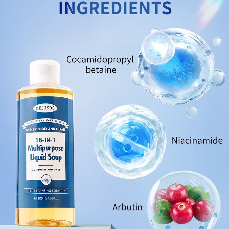 18-in-1 Multipurpose Liquid Soap 200ml – Hair, Body & Pet