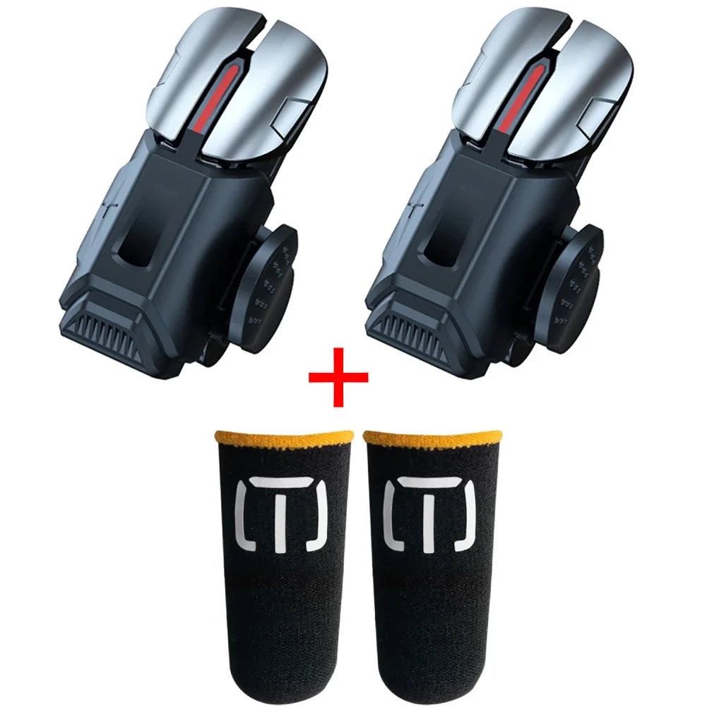 G21 Mobile Phone Game Trigger Gamepad Joystick 6-Finger Aim Shooting L1 R1 Key Button Game Fingertips For PUBG Game Controller Peaceful Pleasures Health and Wellness dactylotheca-A