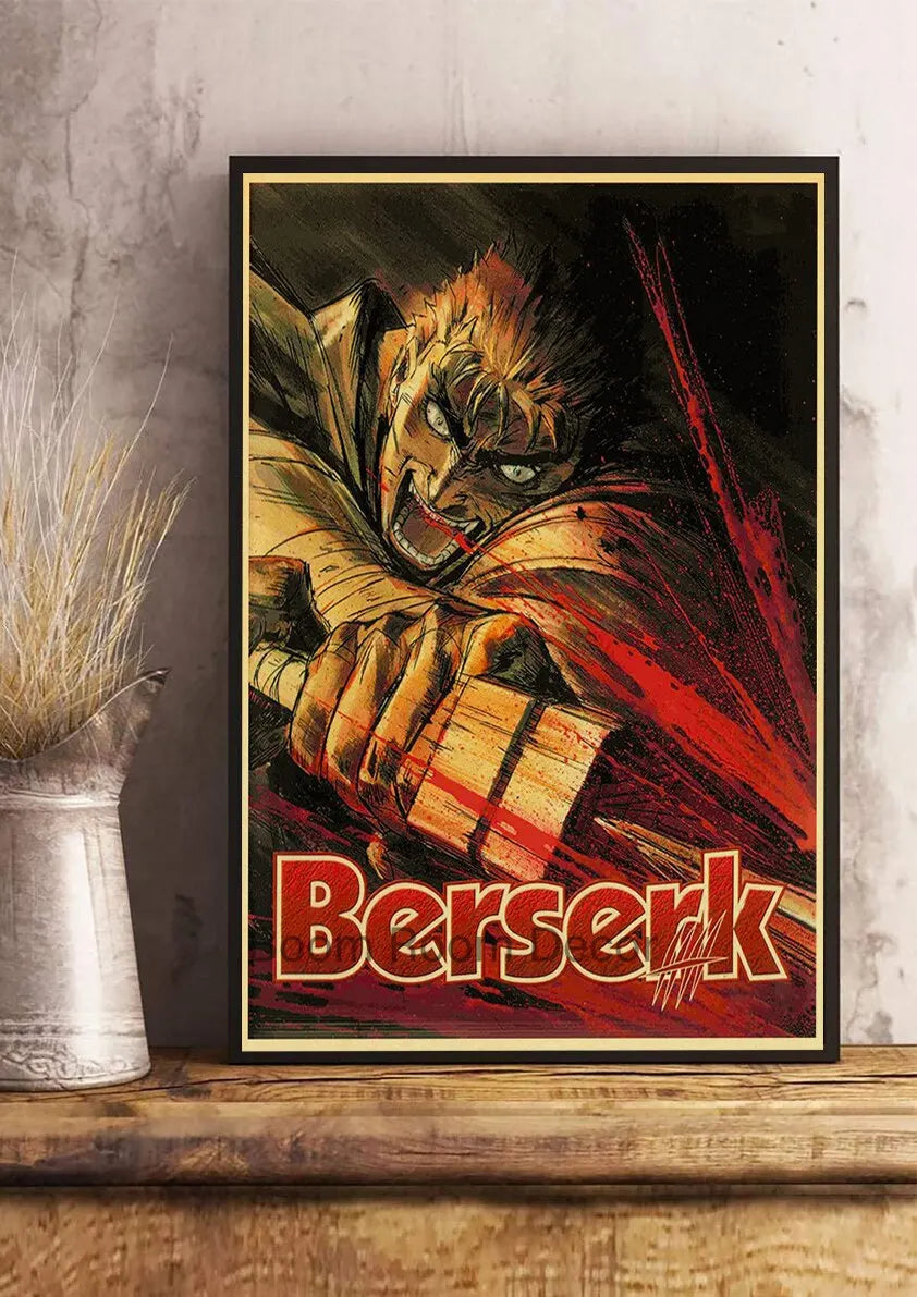 Berserk Anime Canvas Wall Art Retro Poster | Home Décor