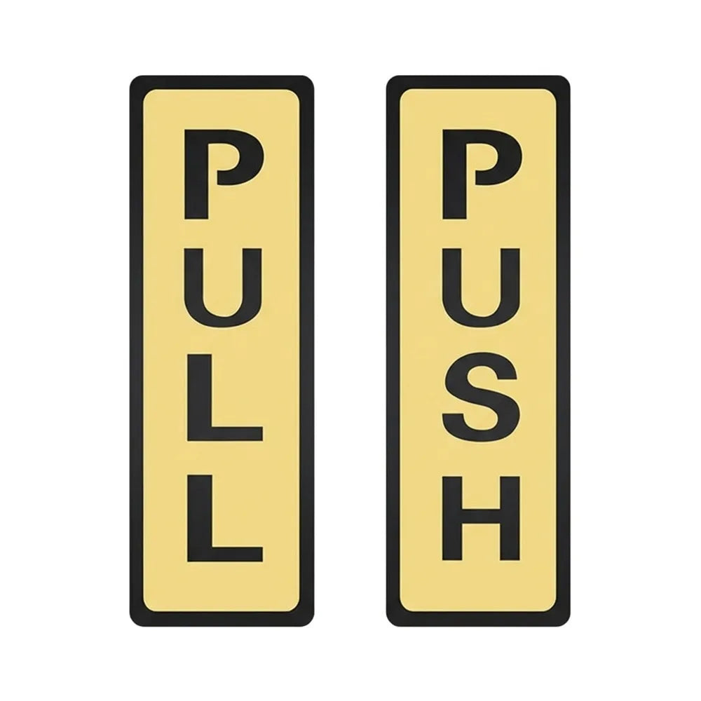 3D Acrylic Push Pull Door Sign Sticker | Self-Adhesive