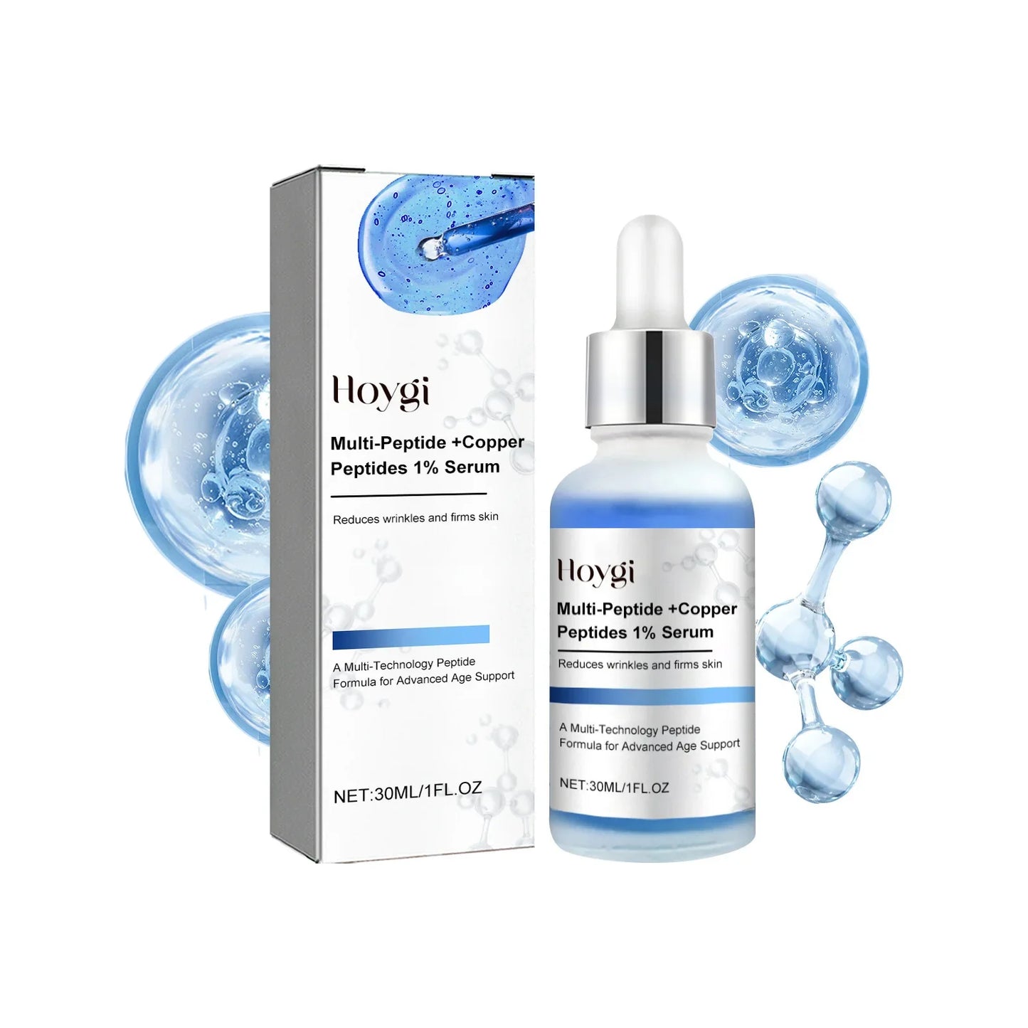 Blue Copper Peptide Serum – Firm, Brighten & Shrink Pores