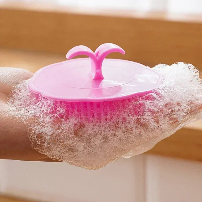 Soft Silicone Shampoo Brush Head Massage Brush Personal Care Bathroom Products Hair Washing Hair Scalp Massage Comb Peaceful Pleasures Health and Wellness