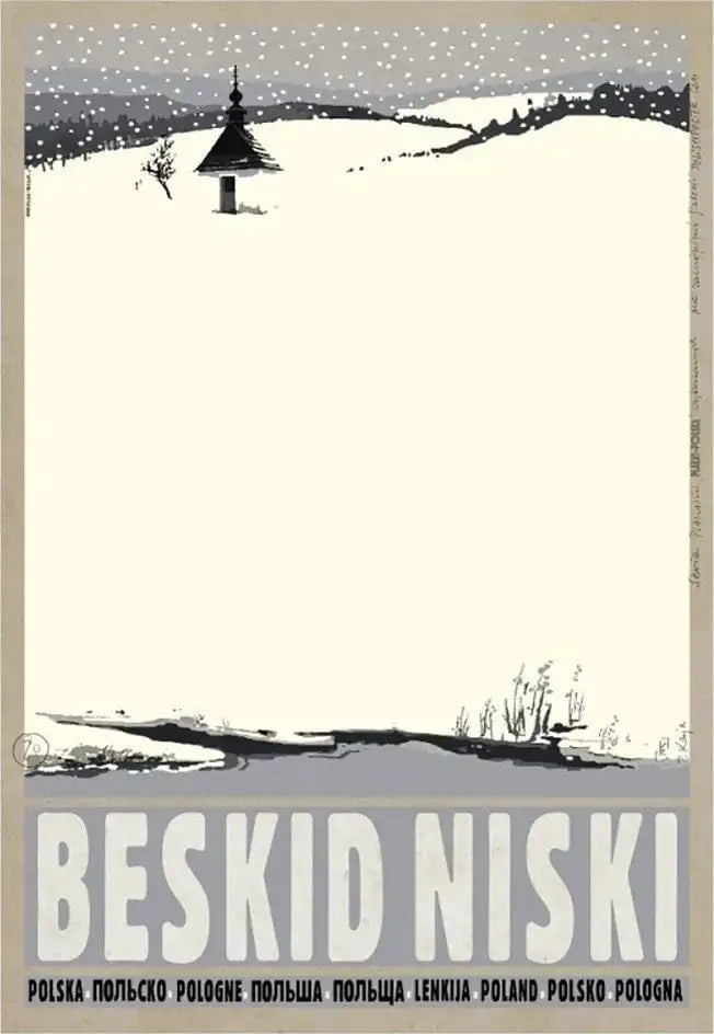 Retro Poland Podhale Kocie Góry Canvas Wall Art Print | Unframed