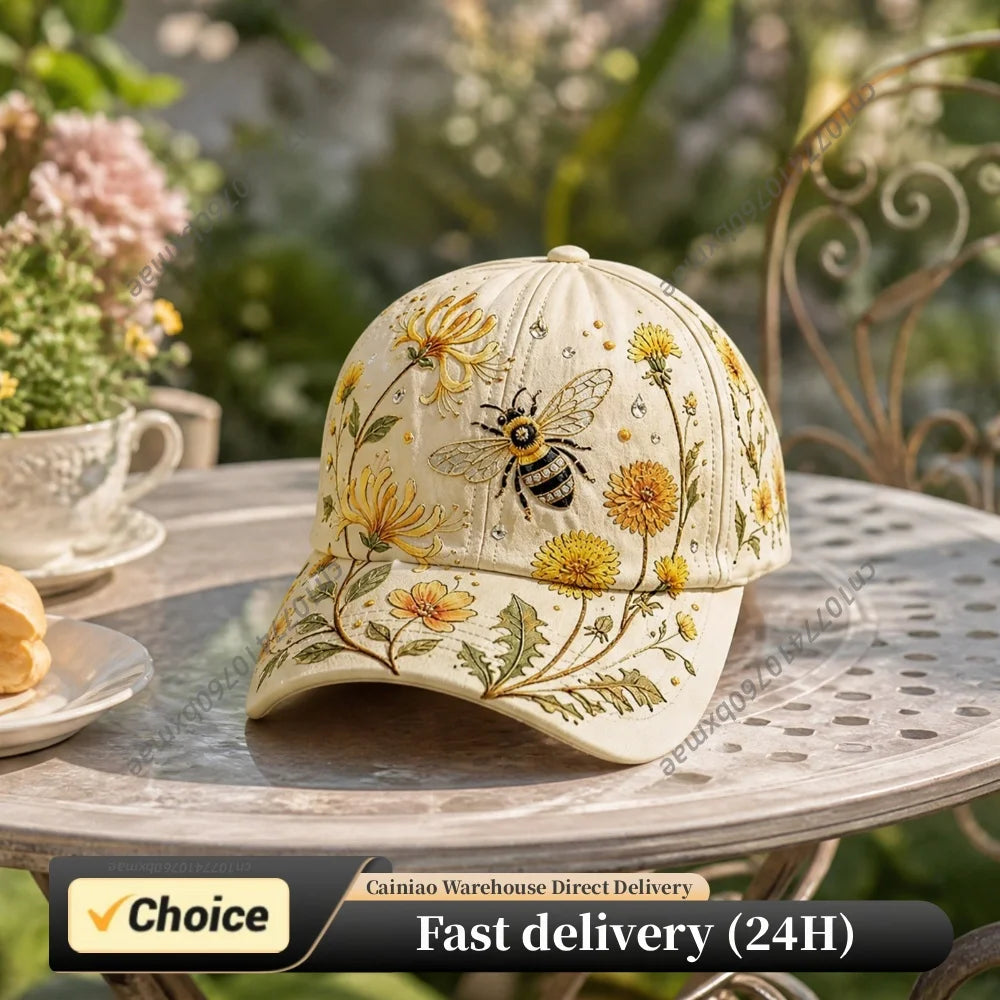 Cotton Animal Pattern Baseball Hat Adjustable Lightweight Casual Sun Hats Breathable for Nature Lover Gardeners Women Peaceful Pleasures Health and Wellness