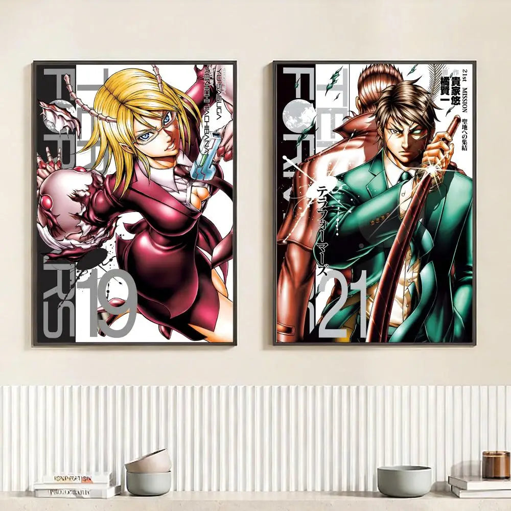 Terra Formars Anime Poster – HD Waterproof Self-Adhesive Wall Art Anime Wall Poster Peaceful Pleasures Health and Wellness