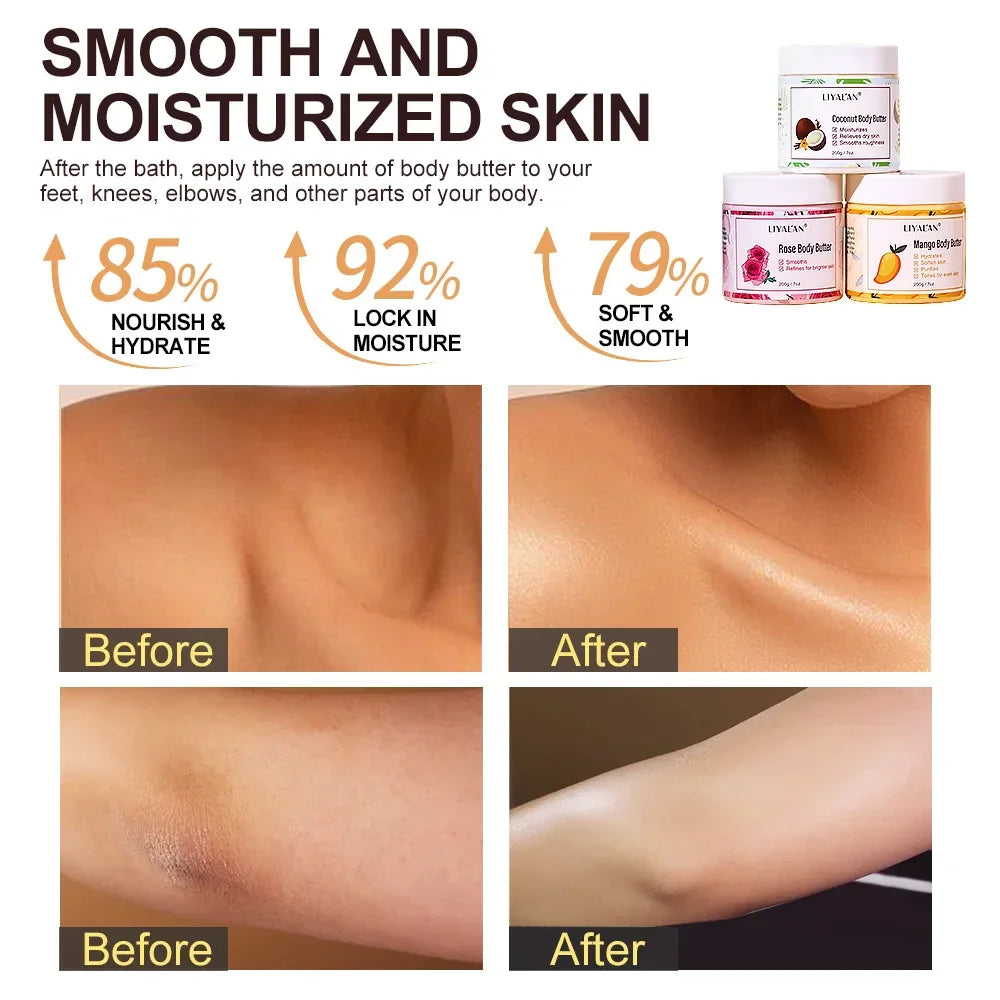 Shea Body Butter – Deep Hydration Cream in Coconut, Rose & Mango Peaceful Pleasures Health and Wellness