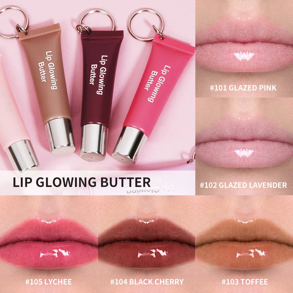 Lip Oil Plumper Long Lasting Lip Gloss Keychain Glowing Butter Moisturizing Pink Nourishing Makeup Care Hydrating Lipstick Peaceful Pleasures Health and Wellness