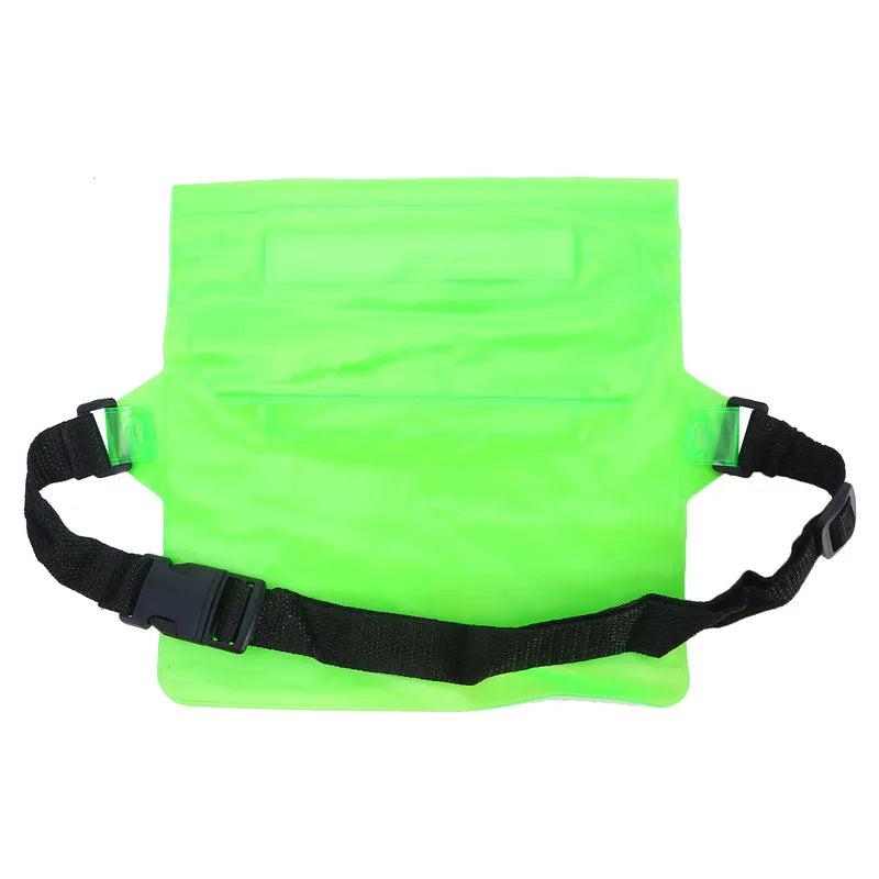 Phone Waterproof Bag Sealing Drift Diving Waist Pack Skiing Beach Boat Sport Swimming Underwater Case Cover Shoulder Bags Peaceful Pleasures Health and Wellness green
