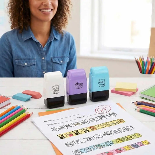 Drawing Doodle Graffiti Animals Rolling Stamp DIY Handcraft Roller Sealing Cartoon Roller Seal Fruit Panda Peaceful Pleasures Health and Wellness