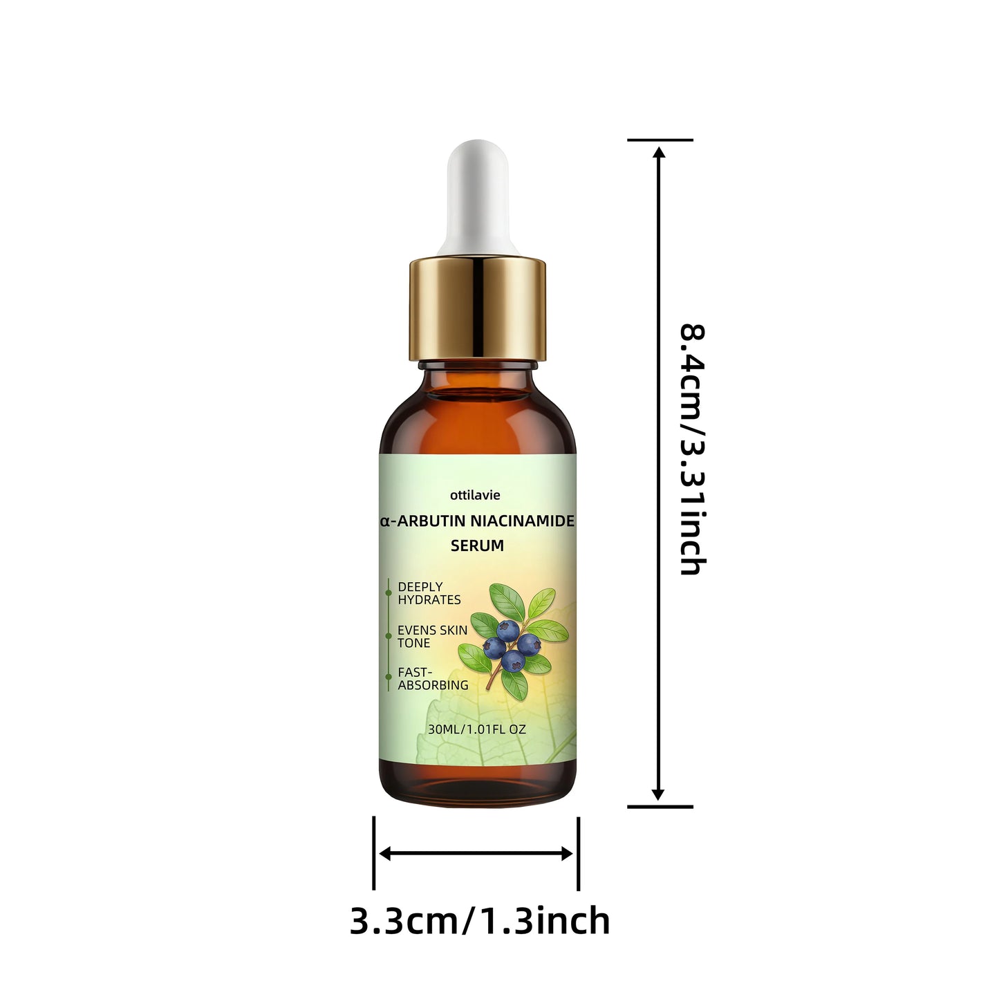 Ottilavie α-ARBUTIN NIACINAMIDE SERUM – Lightweight Hydrating Face Serum for All Skin Types, Especially Oily Skin Peaceful Pleasures Health and Wellness 30ml
