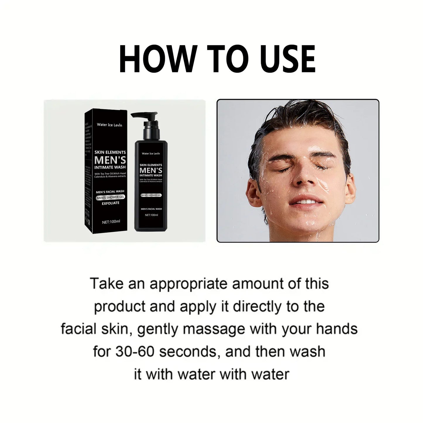 Men's Oil-Control Foaming Facial Cleanser 100ml | Deep Clean