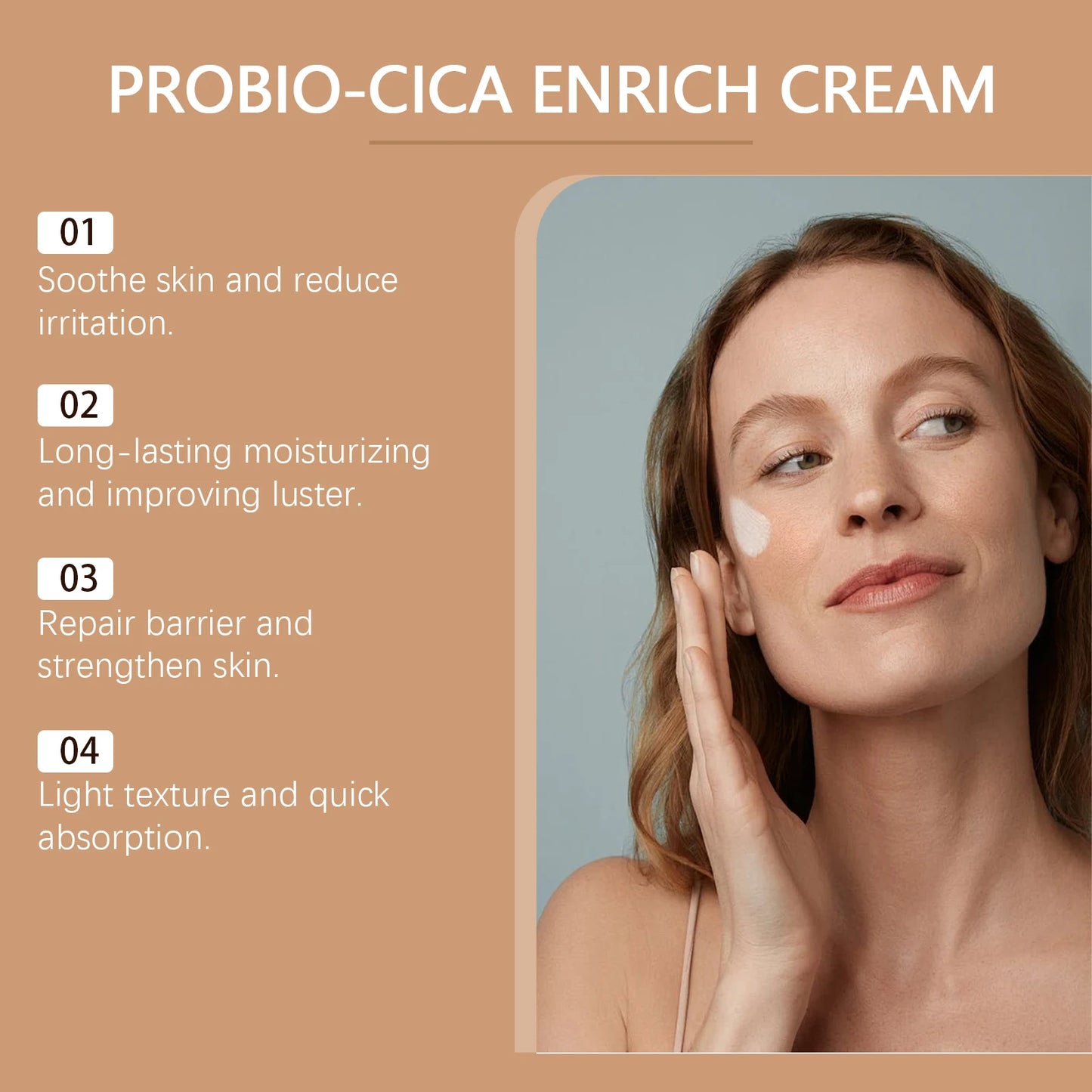 WIYUN Centella Probiotic Soothing Cream | 60g Facial Moisturizer