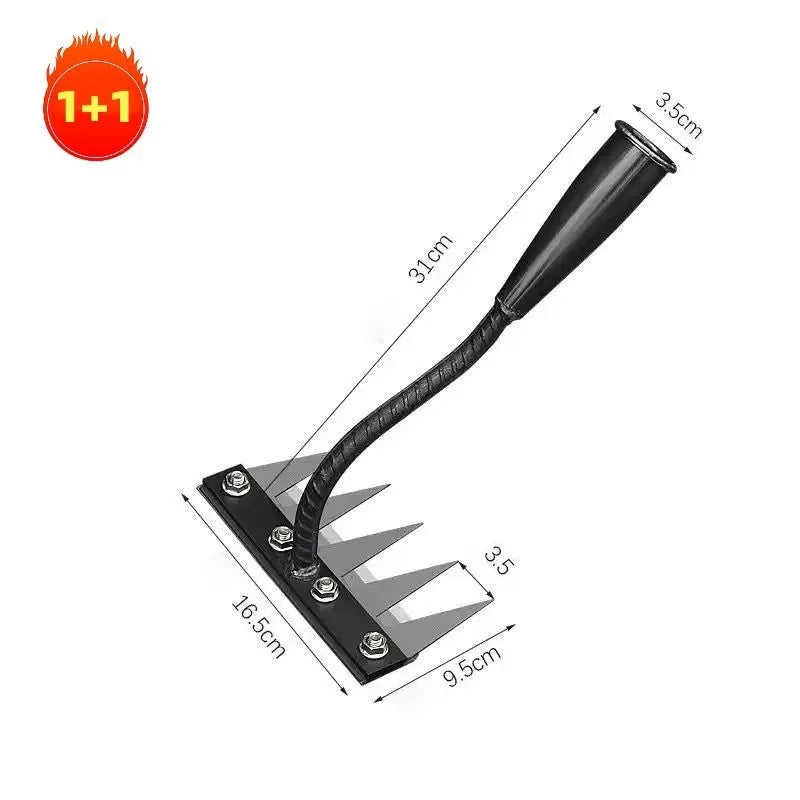 5–8 Teeth Carbon Steel Garden Rake – Detachable Multifunctional