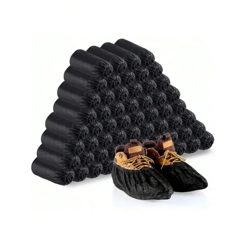 100-Pack Disposable Non-Slip Shoe Covers | Non-Woven Booties