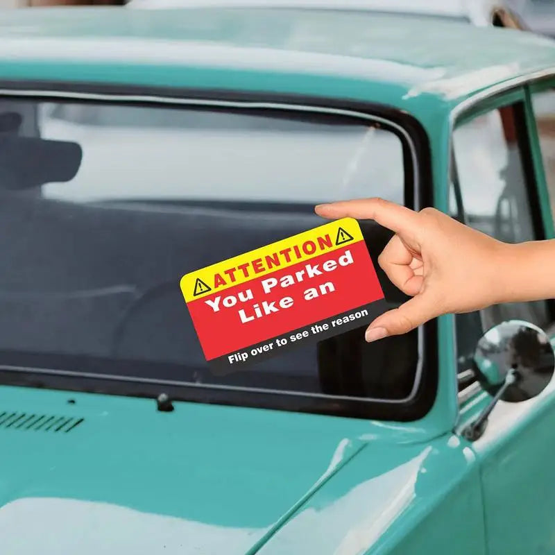 100Pcs You Park Like an Idiot Business Cards Bad Parking Cards Funny Parking Violation Bad Cards Violation Adult Sock Stuffer Peaceful Pleasures Health and Wellness