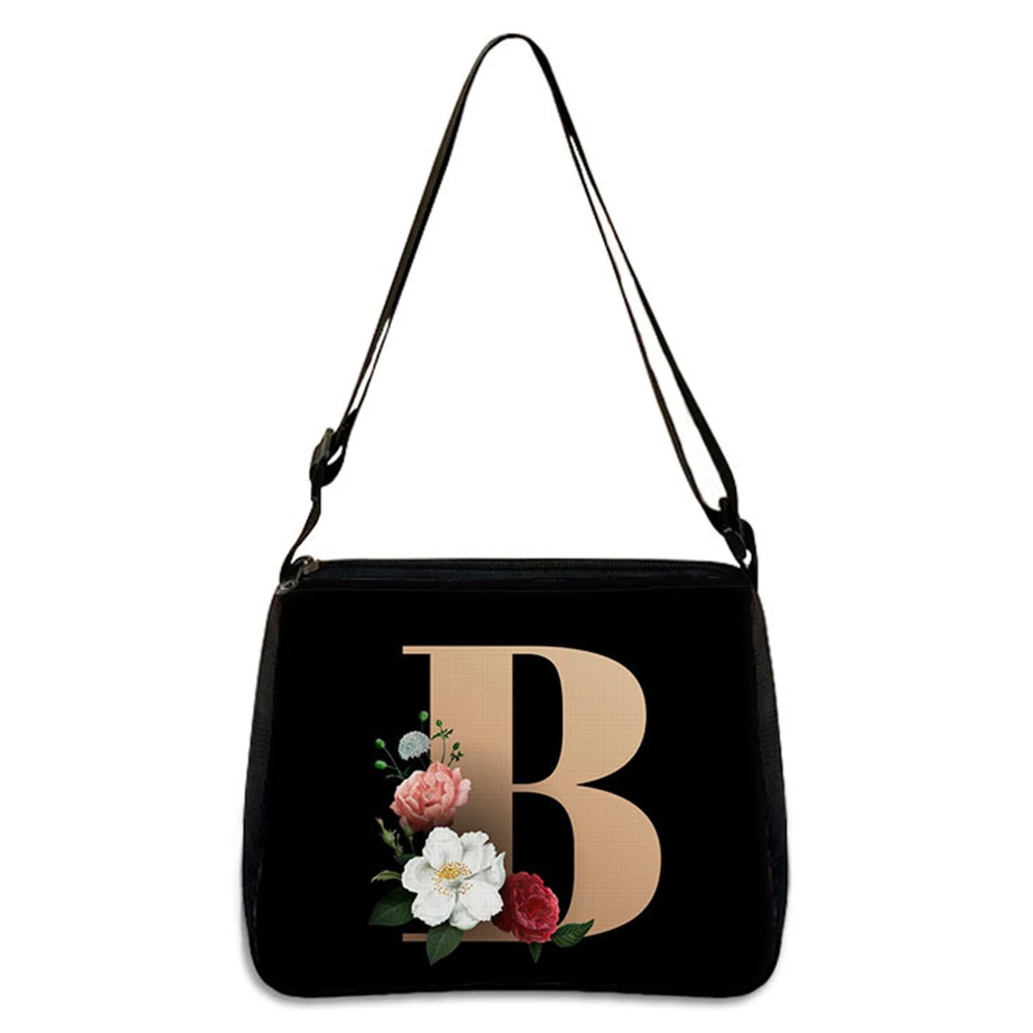 Female Portable Underarm Shoulder Bag Letter Pattern Crossbody Bag with Adjustable Shoulder Strap for Commuting Business Travel Peaceful Pleasures Health and Wellness L 02