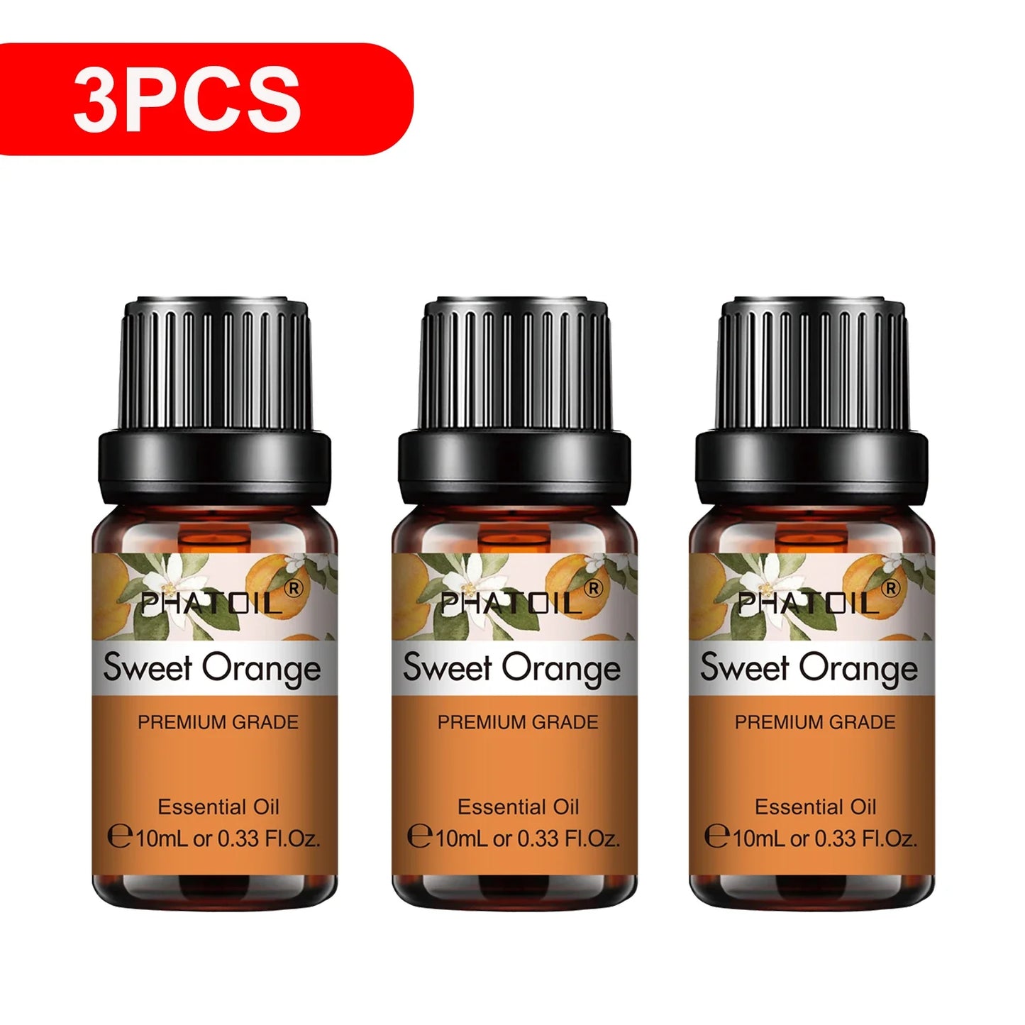 PHATOIL 3-Pack Essential Oils Gift Set | 10ml Aromatherapy Oils