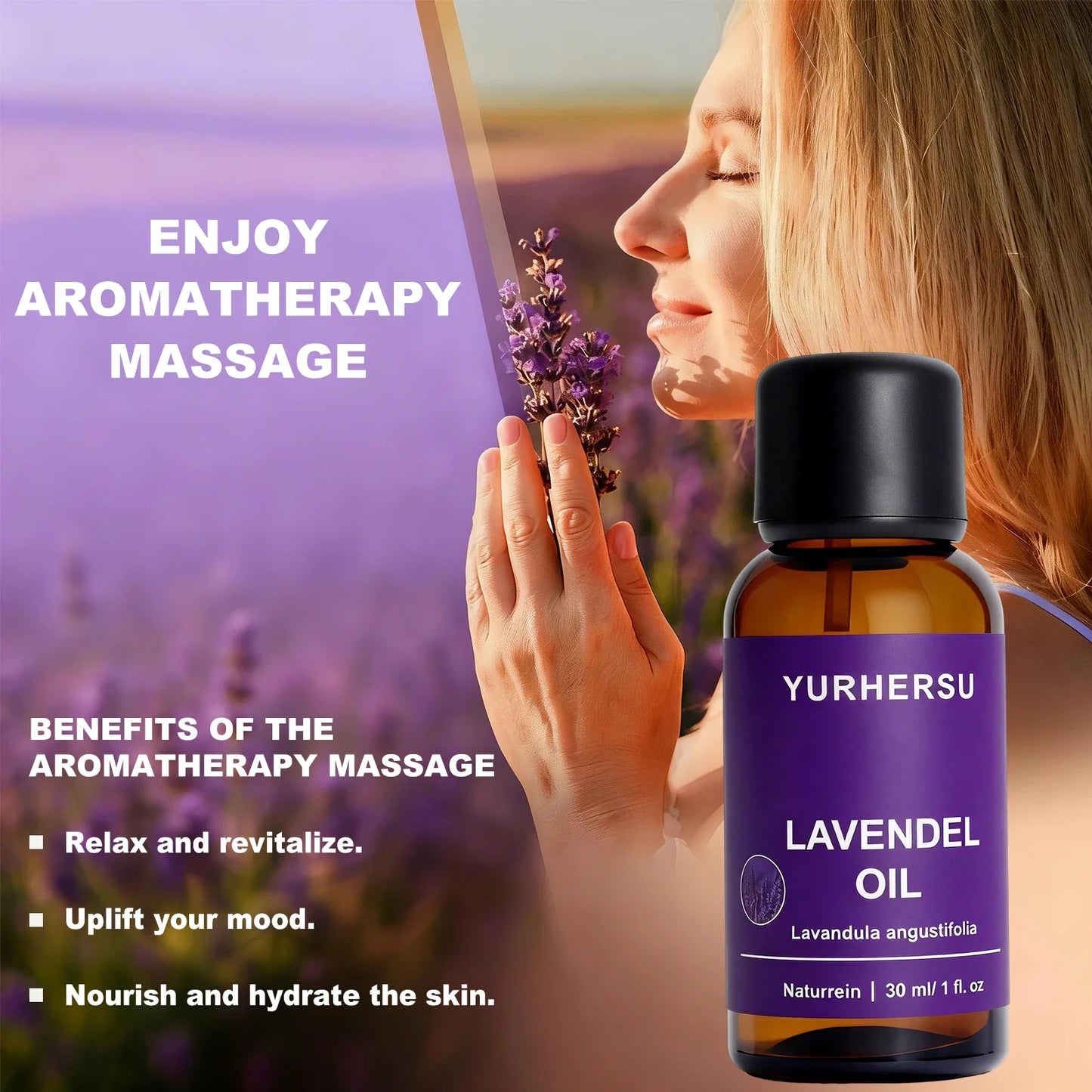 Pure Lavender Essential Oil 30ml – Skin, Hair & Aromatherapy