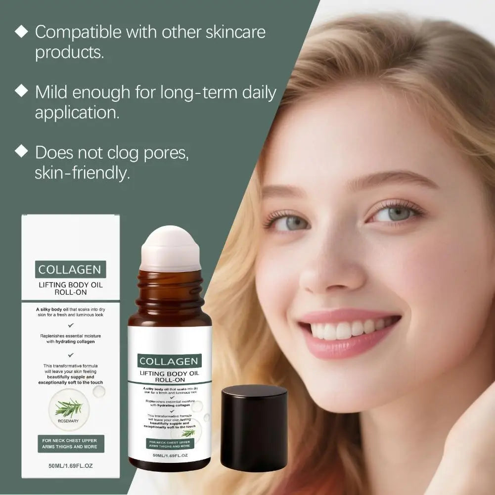 Collagen Lifting Body Oil Roll-On | Firming & Fragrance 50ml