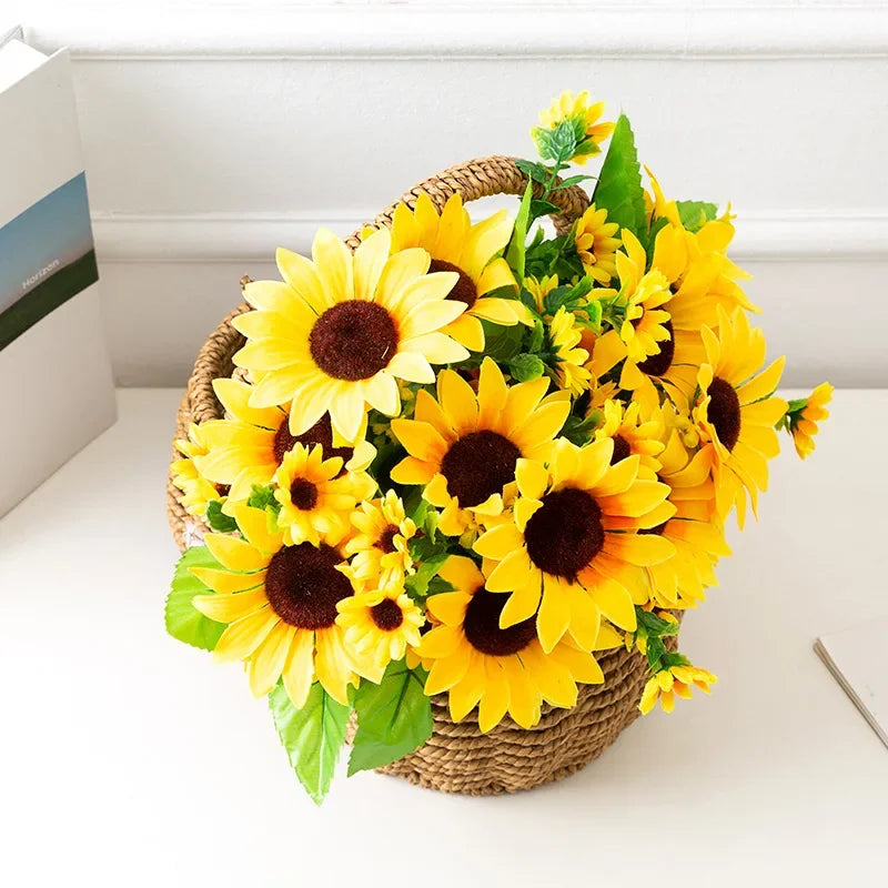 Artificial Silk Sunflower Bouquet | Wedding & Home Decor