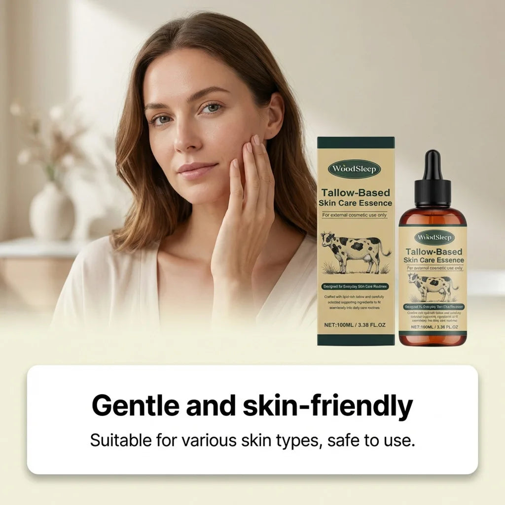 Beef Tallow Serum Anti-Aging Tighten Loose Skin Reduce Fine Lines Gentle Soft Smoothing Deep Hydration Wrinkle Removal Essence Peaceful Pleasures Health and Wellness