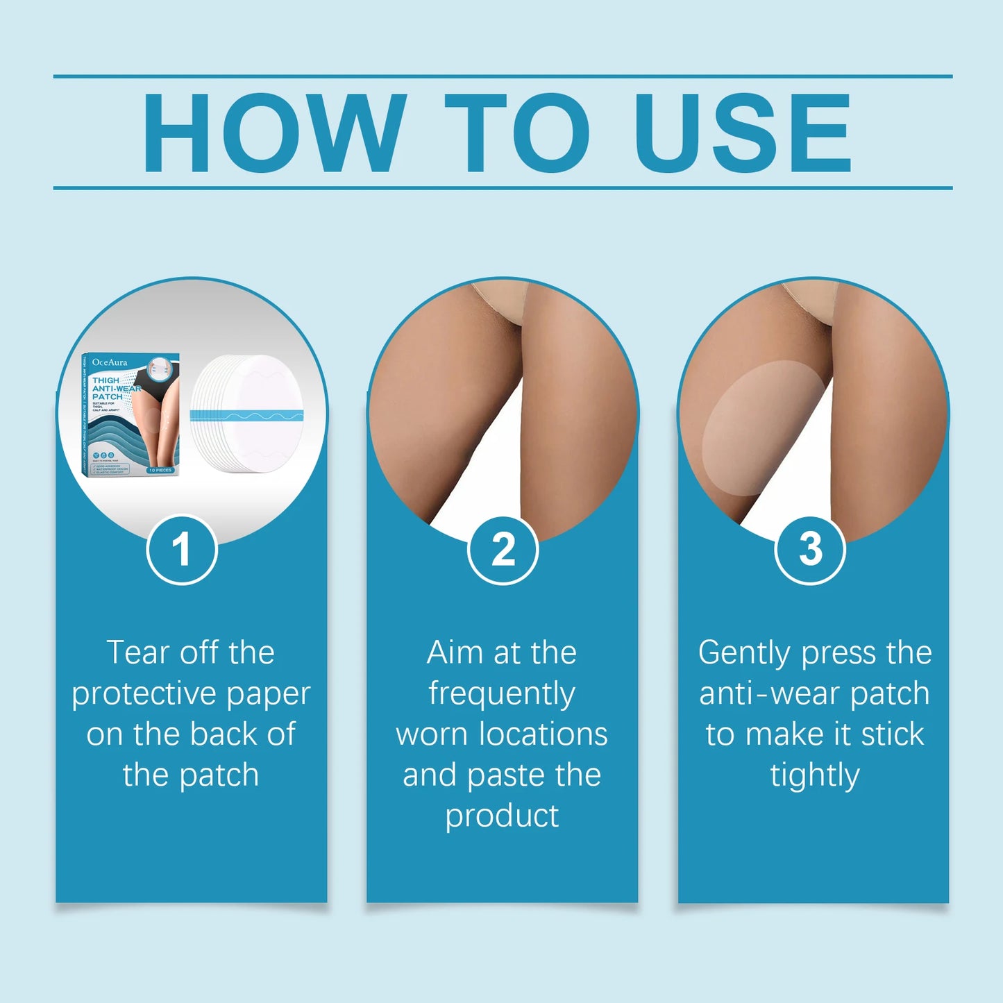 Invisible Anti-Chafing Thigh Pads | Sweat-Resistant Skin Patches