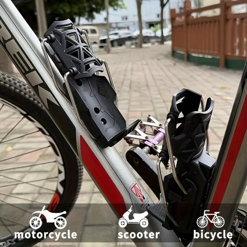 No Drill Motorcycle Bike Cup Holder 360° Rotatable Adjustable Handlebar Water Bottle Rack for Electric Scooter Bicycle Peaceful Pleasures Health and Wellness